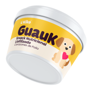 GuauK snack liofilizado natural de corazón de pollo para perros